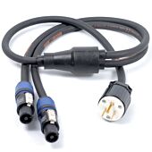 US Plug Nema to 2x PowerCon, Professional AC Y Splitter Cable,