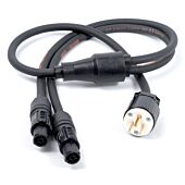 US Plug Nema to True1 PowerCon, Professional AC Y Splitter Cable,
