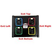 2 way Stage Studio Wall Mount Box Neutrik TRS Jack Sockets Multicore Cable