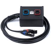 2 way Stage Box Neutrik Male to Female XLR Multicore Cable Studio Wall Mount