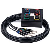 4 way Stage Studio Wall Mount Box Neutrik TRS Jack Sockets Multicore Cable