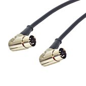 Angled 5 Pin Din Midi Lead. Pedal Board Cord, Keyboard, Synth, Foot Switch Cable