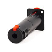 CHK Jack to jack Female to Female feedthrough adapter. Black Chassis Rack Panel Mount 