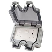 BG Weatherproof 13A 2 Gang Double Pole Swithed Socket WP22-01