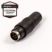 Binder 440 6 Pole Locking Din. Cable Mount Connector. IP67. 99-4817-00-06