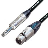Van Damme Starquad Female XLR to TRS Jack Lead. Neutrik Connectors.