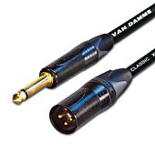 Male XLR to Jack Cable. Long Mono Jack lead. Unbalanced Van Damme Neutrik Guitar