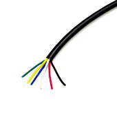 Defence Standard 6-Core Cable - Unscreened - 72-6-A. Def Stan. Tough Black PVC Jacket.