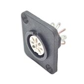 Deltron 8 Pin DIN Chassis Panel Mount. Female Connector. 650-0800. D-Type. 