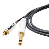 Evolution Tattoo Angled RCA Cord to 1/4" Jack. Silicone MEDUSA Cable