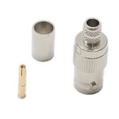 Female BNC for RG59 Cable. 75ohm Video. Twist CRIMP Connector. CCTV. SPDIF. Time Code