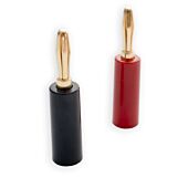 (Pair) Gold Plated 4mm Banana Plugs. Screw or Solder Type Jack. Up to 6mm OD
