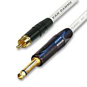 Neutrik Van Damme Gold Plated RCA to Mono Jack Black
