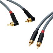 Star-Quad RCA Stereo Pair. Angled Dual Phono. Van Damme Cable. Gold Plated RCAs