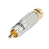 HiCon HI-CM13 Locking Phono RCA Connector. Black Plug