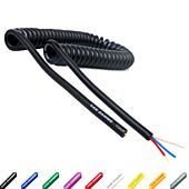 Van Damme XKE Curly Mic Lead. Balanced or Stereo. Flexible Shielded Cable