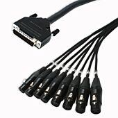 25 Pin D Sub to Female XLR Cable. Serial db-25 MOGAMI Multicore Snake Lead