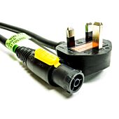 Neutrik TRUE 1 Molded Powercon to UK Plug. TOUGH H07RN-F cable