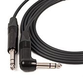 Lightweight Balanced 6.35mm TRS Jack Cable – Straight to Angled - Neutrik & FOX TWO Mini