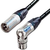 Van Damme STARQUAD Cable. Neutrik Right Angle Female XLR to Male XLR