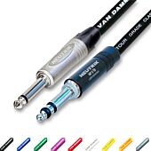 Neutrik B-Gauge GPO Jack to 1/4 Mono Jack Patch Lead. Van Damme Cables