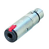 Neutrik NA3FJ 3 Pole XLR Female to Stereo Quarter locking Socket. Adaptor Converter