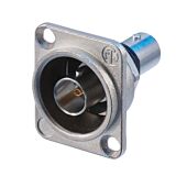 Neutrik NBB75DFI Isolated BNC chassis connector, feedthrough in nickel D-shape housing