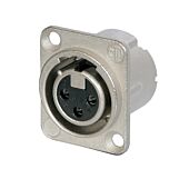 Neutrik NC3FD-LX Female 3 pin XLR Chassis Panel Mount. Silver Contacts