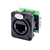 Neutrik NE8FDP-B Black Feed-through Ethercon Chassis Panel Mount