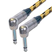 Sommer SC Classique Vintage Cable. Unbalanced Angled Mono Jack to Jack Lead.