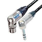 Van Damme & Neutrik Angled Jack to Angled Female XLR Lead.