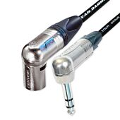 Van Damme STARQUAD Angled TRS Jack to Angled Male XLR Lead 