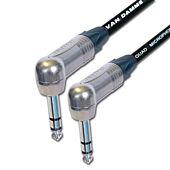 Van Damme STARQUAD Balanced or Stereo Angled TRS Jack Lead. Neutrik NP3RX