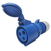 32amp 240v 2P+E Ceeform Cable Mount Blue Female Socket. 3 Pole PCE (223-6)