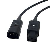 Premium IEC Kettle Extension Lead. C13 to C14. Long Flexible Mains Power Cable