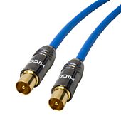 Premium TV Aerial Lead. 75ohm Van Damme Coax cable. Male to Male. Coaxial