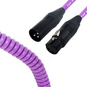 Van Damme Curly Mic Cables. Neutrik Balanced Female to Male XLR. Boom Mic Cable
