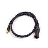 39cm Purple Van Damme Microphone XKE Cable, Right Angle to Straight Neutrik TRS Jacks, Silver Connector & Black Shell. **GREY BOOTS**