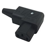 Schurter Angled IEC C13 Female Cable Mount Rewireable Kettle Plug. 4785.0000