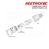 SEETRONIC Metal Cover for Ether net Connections. SE8MC-1(01) RJ45 Housing DANTE