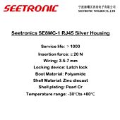 SEETRONIC Metal Cover for Ether net Connections. SE8MC-1(01) RJ45 Housing DANTE