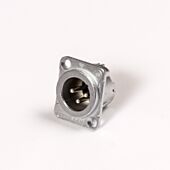 Seetronic MJ3F2C Male 3 pin XLR Chassis Panel Mount. D-type Housing. Stage Snake