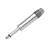 SEETRONIC Jack Plug. Silver MP2X. 6mm Mono. Guitar. Patch Connector