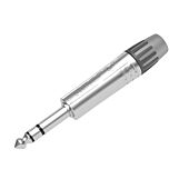 SEETRONIC Jack Plug. Silver MP3X. 6mm TRS. Balanced. Stereo Connector