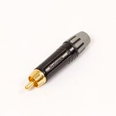 Seetronic MT380 Phono RCA Cinche Connector. HiFi Male Plug. Black Marking