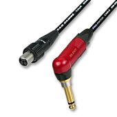 Peavey and Shure GLXD Wireless System Lead for Beltpacks. Angled Silent Jack. 