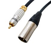 Locking Van Damme Hifi Male Phono Lead