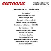 SEETRONIC Blue Twist-Lock Speaker Connector. 4p SL4FX-N HIGH POWER Passive Plug