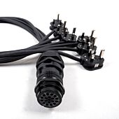 Socapex Spider - 15amp Round Pin Plug to 19 Pole Female Soca