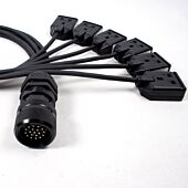 Socapex Spider - Male Socapex to Female 13amp UK Sockets